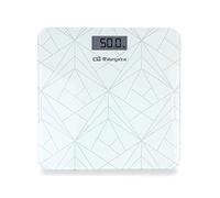 Orbegozo PB 2218 - Báscula de baño, activación mediante el tacto, apagado automático, indicador de sobrecarga y batería baja, pantalla LCD, capacidad máx. 180 kg, funciona a pilas