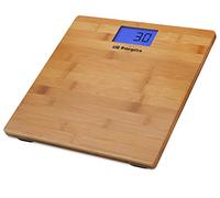 Orbegozo PB 2330 - Báscula de baño, pantalla LCD, superficie de bambú, activación táctil, indicador de sobrecarga, 150 kg máximo