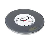Orbegozo PC 1005 - Báscula de cocina, display digital, sensor táctil, capacidad máx. 3 kg, incorpora reloj, funciona a pilas