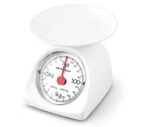 Orbegozo PC 1015 - Peso de cocina mecánico, capacidad máxima 2 kg, escalado 10 g, superficie de plástico lisa, color blanco