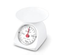 Orbegozo PC 1015 - Peso de cocina mecánico, capacidad máxima 2 kg, escalado 10 g, superficie de plástico lisa, color blanco