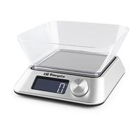 Orbegozo PC 1030 - Peso de cocina, base antideslizante, auto apagado, función tara, funciona a pilas, capacidad máx. 5 kg, Multicolor