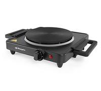 Orbegozo PE 2815, Hornillo eléctrico, termostatos de intensidad regulable, 1500 W, sistema seguridad anti-sobrecalentamiento, indicador luminoso, color negro