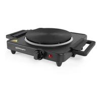 Orbegozo PE 2815, Hornillo eléctrico, termostatos de intensidad regulable, 1500 W, sistema seguridad anti-sobrecalentamiento, indicador luminoso, color negro