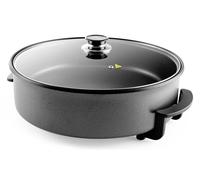 Orbegozo PZ 8100, paellera eléctrica, 1500 W, 40 cm de diámetro y fondo de 9 cm, superficie con revestimiento antiadherente, termostato de temperatura regulable y desmontable, color negro