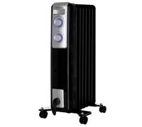 Orbegozo RN 1500 - Radiador de aceite, 7 elementos, 1500 W, luz LED, termostato regulable, recogecables, ruedas pivotantes
