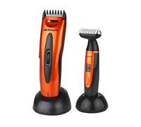 Orbegozo SET 6000 - Set recortador y afeitador para hombre, negro y naranja