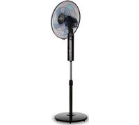 Orbegozo SF 0244 - Ventilador de pie, mando a distancia, silencioso, 240 V, 5 aspas 40 cm, apagado programable hasta 7.5 h, 3 velocidades, color negro
