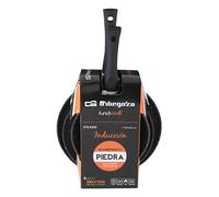 Orbegozo SFB 8300 - Set de 3 sartenes de Aluminio Forjado, Diámetro de 18, 22 y 26 cm, Recubrimiento Piedra Antiadherente, Color Negro