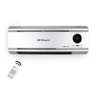 Orbegozo SP 6500, Calefactor eléctrico, 2000 W, 2 niveles de calor, programación diaria y semanal, sistema de protección contra sobrecalentamiento, termostato digital, mando a distancia, color plata