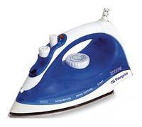 Orbegozo SV 2020 Plancha de Vapor, Suela de Acero Inoxidable, Función Auto-Limpieza, Regulador de Temperatura, Dispositivo Pulverizador, Cable Giratorio 360°, 2000 W, Color Azul, Blanco