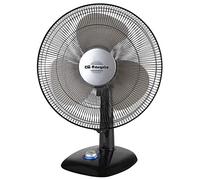 Orbegozo TF 0124 - Ventilador de sobremesa, movimiento oscilante, diámetro hélice 20 cm, asa, 22 W, piloto luminoso LED, 2 velocidades de ventilación, negro