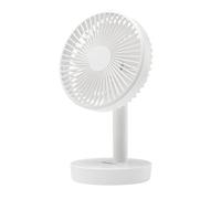 Orbegozo TF 1016 Ventilador sobremesa USB-C 9W 16 cm batería 4000 mAh 4 velocidades oscilante 90° hasta 11h autonomía compacto ligero base antideslizante ajuste altura manual 30 cm indicador LED