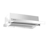 Orbegozo TL 06260 A BL Campana Extractora Telescópica 60 cm Blanco - Motor 65W, Extracción 302 m³/h, 2 Niveles de Potencia, Doble Iluminación, 2 Filtros de Aluminio Desmontables y Fácil Instalación