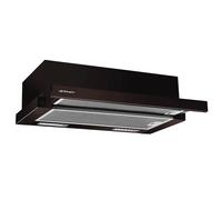 Orbegozo TL 06260 A MA Campana Telescópica 60 cm, 2 Niveles de Potencia, 2 Filtros Desmontables, 2 Bombillas, Acabado Frontal en Marrón, Extracción 302 m3/h, 65 W