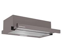 Orbegozo TL 07160 MA - Campana extractora telescópica 60 cm, capacidad de extracción 308,2 m3/h, 3 niveles de potencia, 2 filtros de aluminio desmontables, iluminación LED
