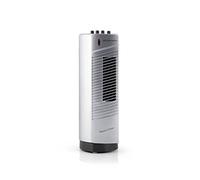 Orbegozo TM 0915 - Ventilador mini torre de sobremesa, 2 velocidades de ventilación, 36,5 vm de altura, diseño moderno con botones softtouch, 75º de oscilación, 30 W, gris y negro