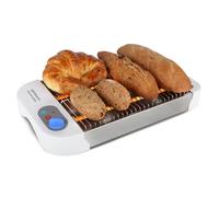 Orbegozo TO 1012 Tostador Plano Horizontal 600W - 2 Barras de Cuarzo, Rejilla de Acero Inoxidable, 6 Niveles con Temporizador y Bandeja Recogemigas
