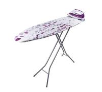 Orbegozo TP 2000, Tabla de planchar, rejilla de acero, altura regulable hasta 92cm, 114 x 36 cm, funda 100% algodón, reposa planchas plegables, color blanca y lila