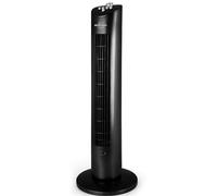 Orbegozo TW 0800, Ventilador torre, 3 velocidades, 60 W temporizador de 2 horas, bandeja para esencias aromáticas, 79 cm de altura, movimiento oscilante, color negro