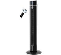 Orbegozo TWM 1009 - Ventilador de torre con Mando a distancia, Iónico, 60 W, 3 velocidades, bandeja para esencias, panel frontal LED, Negro