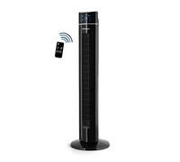 Orbegozo TWM 1009 - Ventilador de torre con Mando a distancia, Iónico, 60 W, 3 velocidades, bandeja para esencias, panel frontal LED, Negro