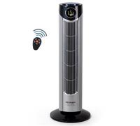 Orbegozo TWM 1010 - Ventilador de torre, 3 velocidades de ventilación, mando a distancia, temporizador de hasta 12 horas, 89 cm de altura, display digital, 45 W