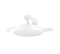 Orbegozo Ventilador de Techo Retractil CP 139092. Diámetro 92 cm, 3 palas, 6 velocidades, 35 W, luz, led, mando, blanco