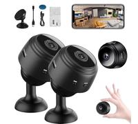 Orbicam Magnetic Mini Security Camera, Orbicam Security Camera, 2024 New Orbicam Magnetic Mini Security Camera, High-Resolution Footage, Can Be Used Anywhere (2pcs Black)