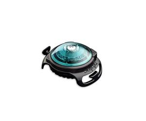 Orbiloc Men Dog - Luz LED de seguridad doble intermitente sólida de alta visibilidad, duradera, resistente al agua, resistente a los impactos, se fija a arneses y collares, turquesa, talla