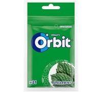 Orbit Bolsa de Chicles Sin Azúcar Sabor Hierbabuena, Fresco, Intenso y de Larga Duración en formato Gragea (21 chicles)