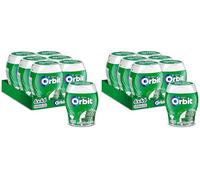 Orbit Bote de Chicles Sin Azúcar Sabor Hierbabuena, Fresco, Intenso y de Larga Duración en formato Gragea (6 x 46 chicles) (Paquete de 2)