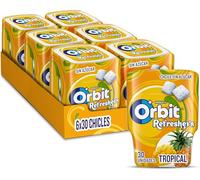 Orbit Bote de Chicles Sin Azúcar Sabor Tropical, Afrutado, Intenso y de Larga Duración en formato Gragea (6 x 30 chicles)
