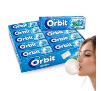 Orbit Chicles Sabor Menta, Chicles sin azucar, Paquete de cicles Orbit, Sabor Fresco, Intenso y de Larga Duración en formato Gragea, sin gluten, Formato ahorro, 30 paquetes de 10 Grageas