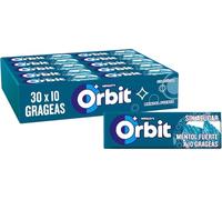 Orbit Chicles Sin Azúcar de Mentol fuerte en grageas, 30x10 uds