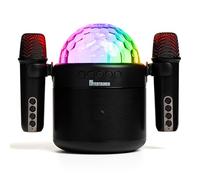 ORBIT Máquina de karaoke portátil con micrófonos inalámbricos y luz LED de bola de discoteca, habilitada para inalámbrica, batería recargable, perfecta para niños y fiestas en casa por Mr Entertainer