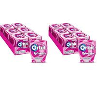 Orbit Refreshers, Bote de Chicles Sin Azúcar Sabor Bubblemint que proporciona frescura inmediata en formato gragea (6 x 30 chicles) (Paquete de 2)
