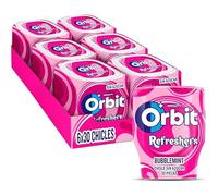 Orbit Refreshers, goma de mascar Bubblemint sin azúcar, paquete de 6 latas x 30 unidades