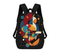 Orbital Alignment - Modern Geometric Abstract Mochila Ronaldo, Mochila Infantil, Mochila Escolar Para Estudiantes, Mochila Para Libros, Mochila Escolar Impresa En 3D Para Niños Y Niñas, 17inch