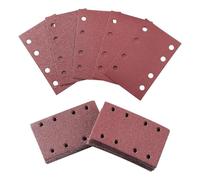 Orbital Sander Pads, 120 Piece Sandpaper Set 12 Grit Grades, Dust-Extracting Hook-and-Loop Replacements Smooth Finishing for Woodworking, Drywall, Cabinets, Glass, Decks, Car Projects