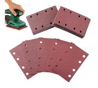Orbital Sander Pads, 120 Pieces 12-Grade Grits Orbital Sander Sandpaper Discs, Hook and Loop Replacement Sheets with Dust Extraction Holes for Woodworking, Glass, Drywall, Car, Deck