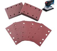 Orbital Sander Pads, 120 Pieces Sandpaper Set, 12 Grit Levels with Hook Loop Backing, Durable Replacement Sheets, for Wood Glass Drywall Cabinet Deck Car Repairs Projects Carpenters and Hobby