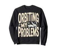 Orbitando Mis Problemas Divertido Espacio Astronauta Sudadera