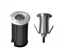 OrbitCob® Mini LED Empotrado para Piscinas - 12V/24V Acero Inoxidable IP68 Impermeable para Escalones y Spa Foco Subacuático Integrado(Blanco cálido,62mm-1w(24V))