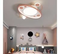 Orbiting Planet Ceiling Light 20 Inch 46W Dimmable Chandelier, LED Flush Mount Close to Ceiling Chandelier, Acrylic Metal Lighting Fixture 3-Color Light Change Mode for Boys
