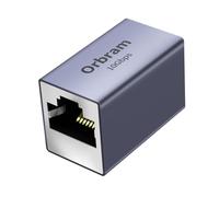 Orbram Extensor Ethernet con certificación UL de 10 Gbps, adaptador de acoplador RJ45 para cable Cat8/Cat7/Cat6a/Cat6/Cat5, conexión de larga distancia de 328 pies, acoplador hembra a hembra, carcasa