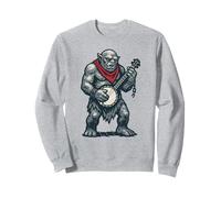 Orc Banjo Player Funny Fantasy Evil Troll Music Sudadera