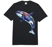 Orca Abstracto Océano Arte Vida Marina Colorido Comfort Colors Adult Heavyweight T-Shirt