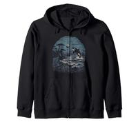 Orca Ballena Costa del Pacífico Olas Océano Oregon Washington Sudadera con Capucha