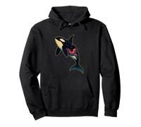 Orca Ballena Estrellas Nubes Coloridas Galaxia Niños Niñas Niños Sudadera con Capucha
